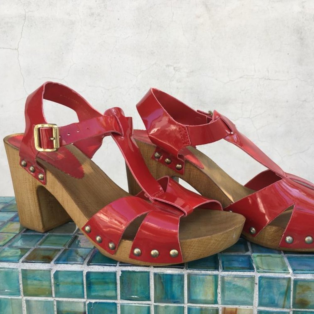 Ruby Red Topshop Heel, Size 39